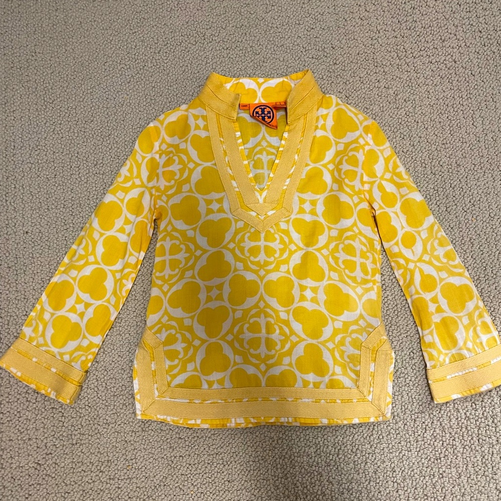 RARE Tory Burch Tunic Yellow Children’s Sz Small